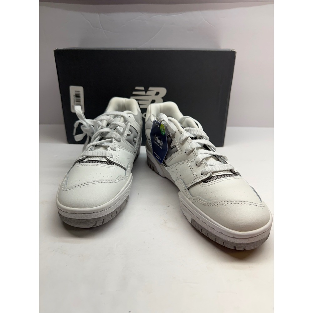 New Balance 550 White Rain Cloud Grey Leather Sneakers BBW550BB Womens 6